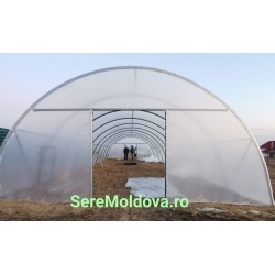 Solar Gradina 8x16 ml, folie 180 microni, teava zinc 48,3 x 2 mm