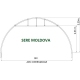 Sera Gradina 8x40 ml, folie 180 microni, teava zinc 48,,3 x 2 mm - vedere laterala